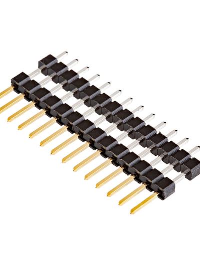 Double Insulated Male Header - Gold Plated, 0.1in, 14-Pin