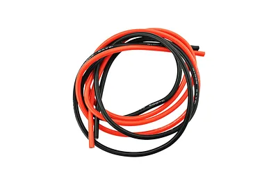 High-Temperature Silicone Wire Pair 12AWG 4mm² 1m Red/Black