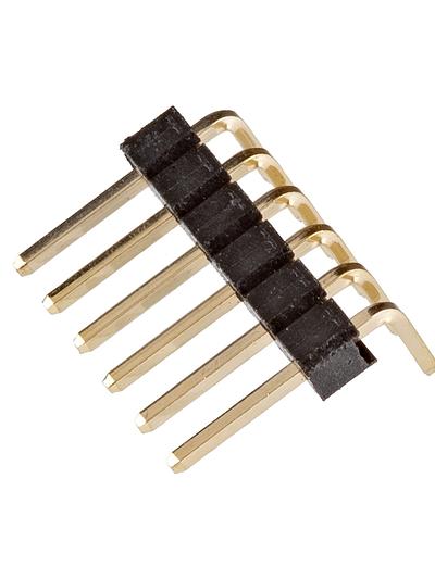 Right-Angle 6-Pin Male Header - PTH 0.1in