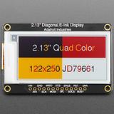 2.13in 250x122 Quad-Colour ePaper Display with SRAM - Image 2