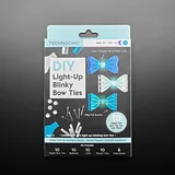 DIY Light-Up Blinky Bow Tie Kit - 10 Pack, Blue Shades - Image 1