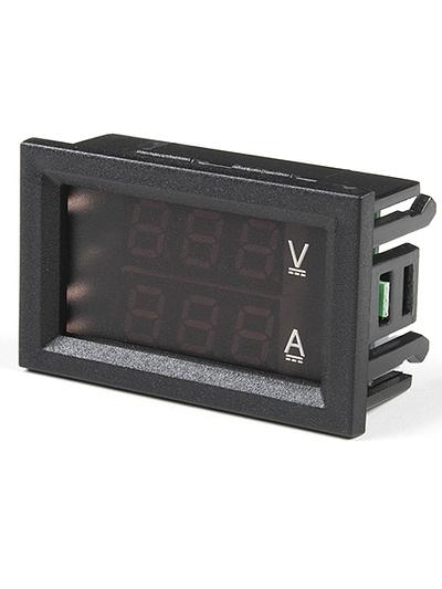 Digital DC Voltmeter/Ammeter 30V 10A - Red/Blue