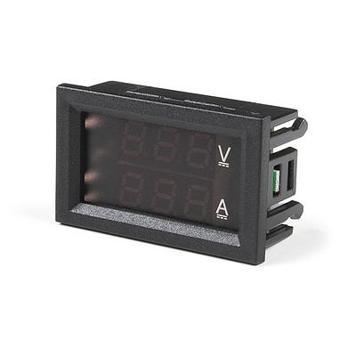 Digital DC Voltmeter/Ammeter 30V 10A - Red/Blue