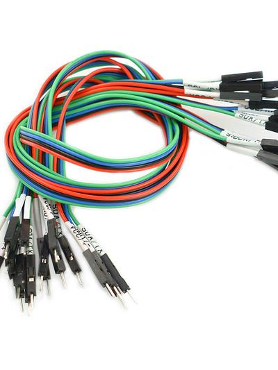 Gravity M/F DuPont Jumper Wires with Tags - 30cm (5 Pack)