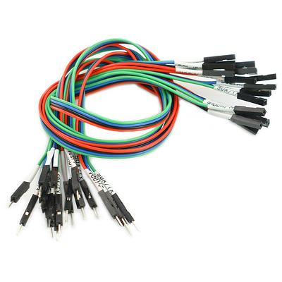 Gravity M/F DuPont Jumper Wires with Tags - 30cm (5 Pack)