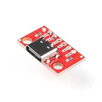 USB-C Breakout - Horizontal with Headers (BOB-16998)