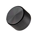Aluminium Potentiometer Knob - Black 25mm - Image 1