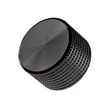 Aluminium Potentiometer Knob - Black 25mm - Image 1