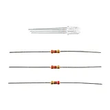 RGB LED (Red, Green, Blue) with Resistors - Image 4