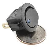 Rocker Switch - Round w/ Blue LED - Image 3