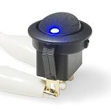 Rocker Switch - Round w/ Blue LED - Image 4
