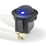 Rocker Switch - Round w/ Blue LED - Image 4