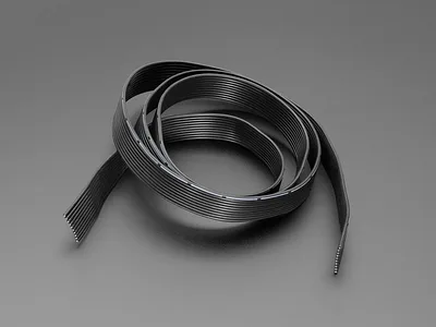 Silicone-Covered Stranded Ribbon Cable - 10 Wire, 24 AWG