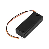 2xAAA Battery Holder with Cover and Power Switch - Image 1