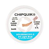 No-Clean Solder Wick #4 Light Blue - 2.5mm x 5ft - Image 2