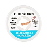 No-Clean Solder Wick #4 Light Blue - 2.5mm x 5ft - Image 2
