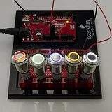 Metal Latching Pushbutton Switch with White LED Ring - 16mm - Image 4