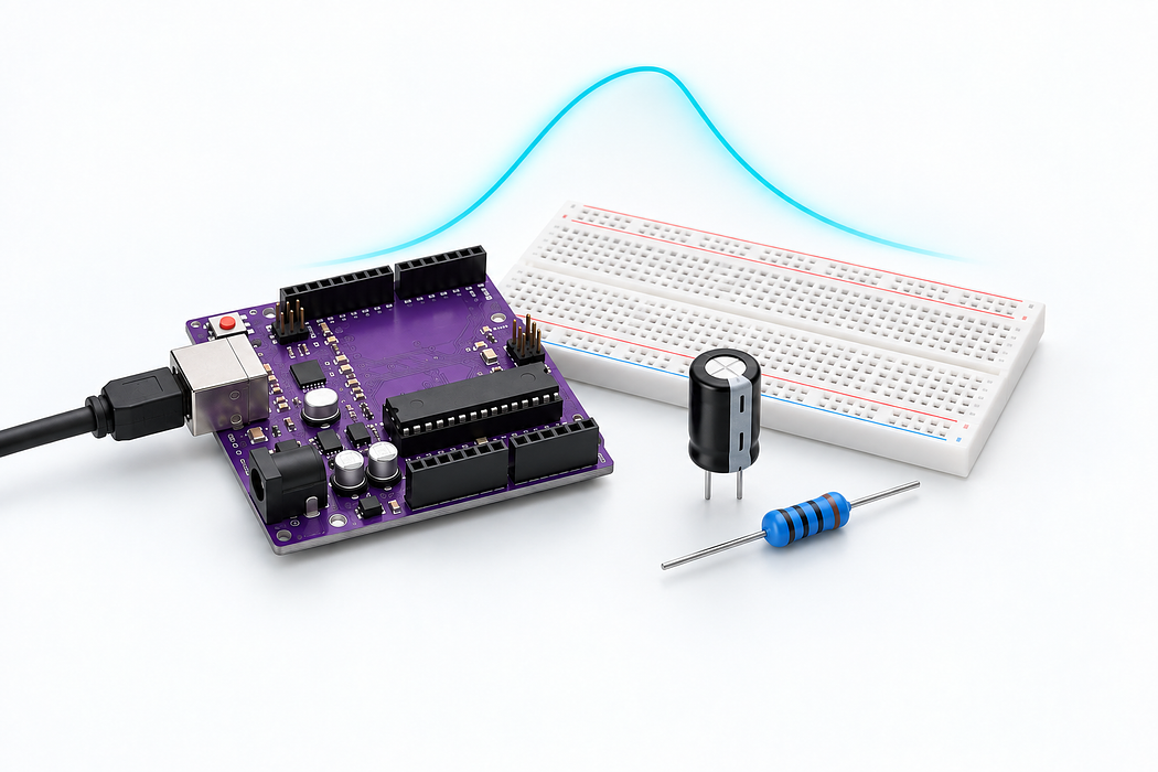 Watch a capacitor charge and discharge