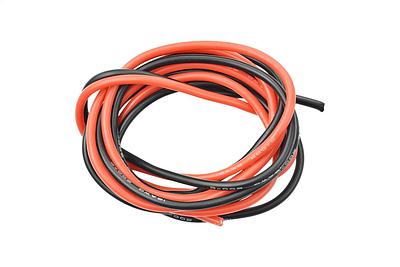 16AWG High-Temperature Silicone Wire Pair - Red/Black 1m