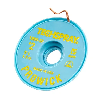 Techspray Solder Wick #2 Yellow 1.4mm x 1.524m