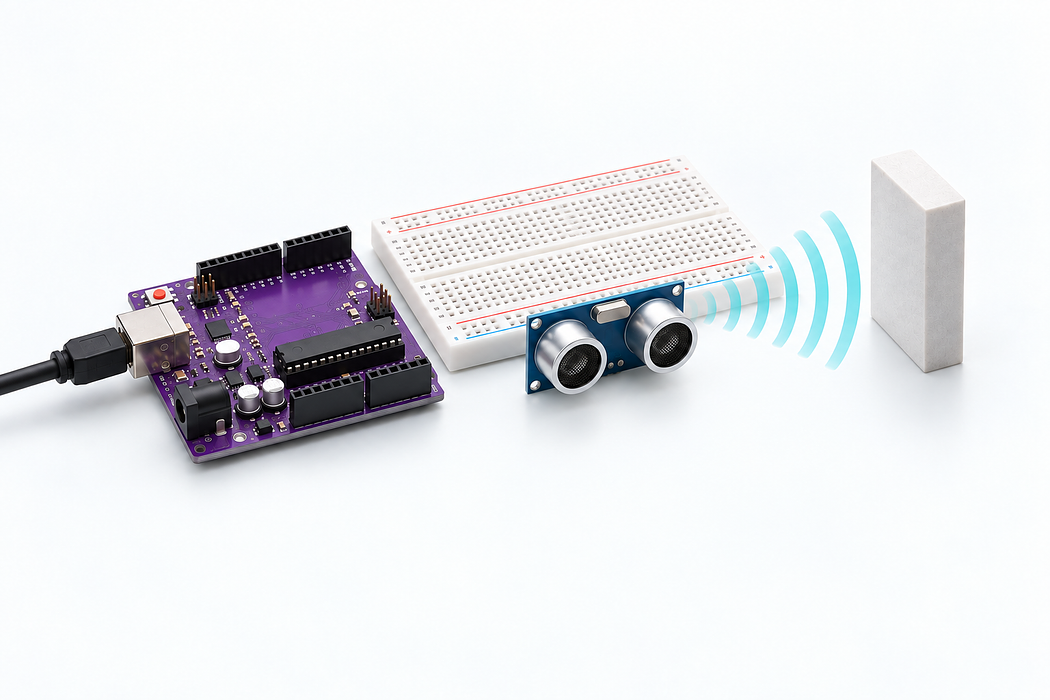 Measure distance with ultrasound