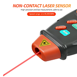 Digital Laser Tachometer - Non-Contact RPM Meter, 2.5 to 99,999 RPM - Image 2