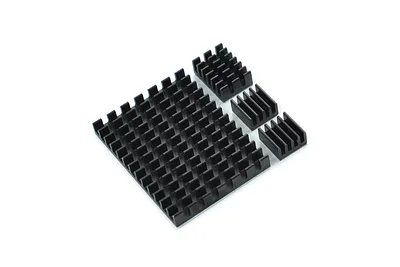 Black Aluminium Heatsink Kit for Raspberry Pi 4B