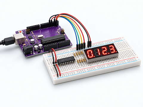 Drive a four-digit display with MAX7219