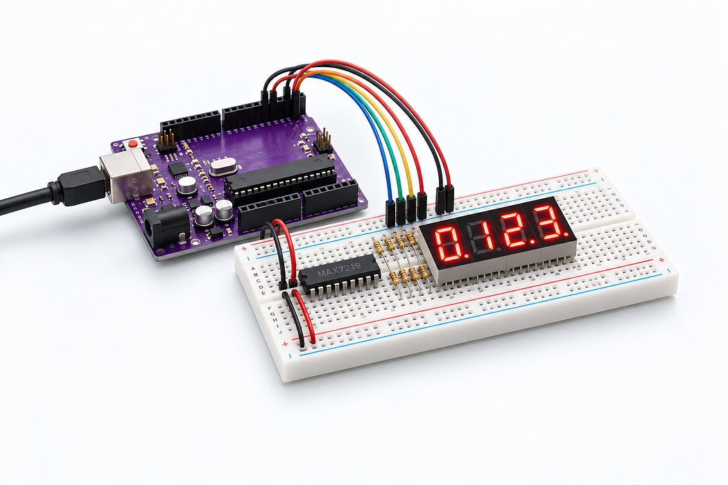 Drive a four-digit display with MAX7219