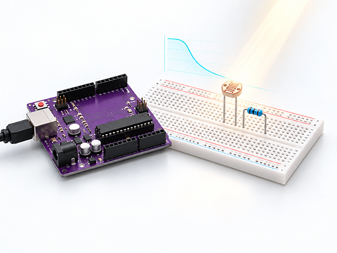 Measure light with an LDR