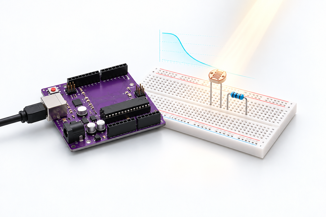 Measure light with an LDR