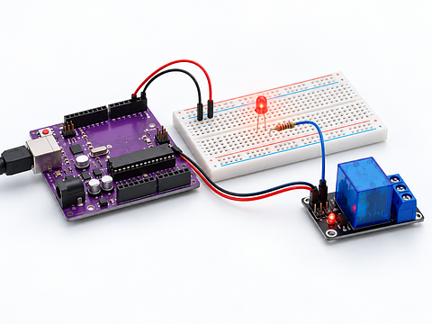 Switch a low-voltage LED with a relay