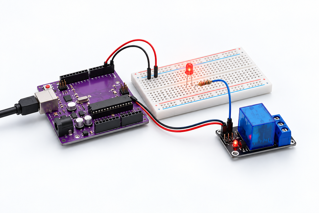 Switch a low-voltage LED with a relay