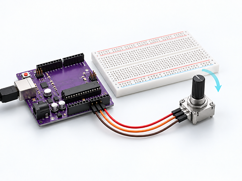 Read a rotary potentiometer