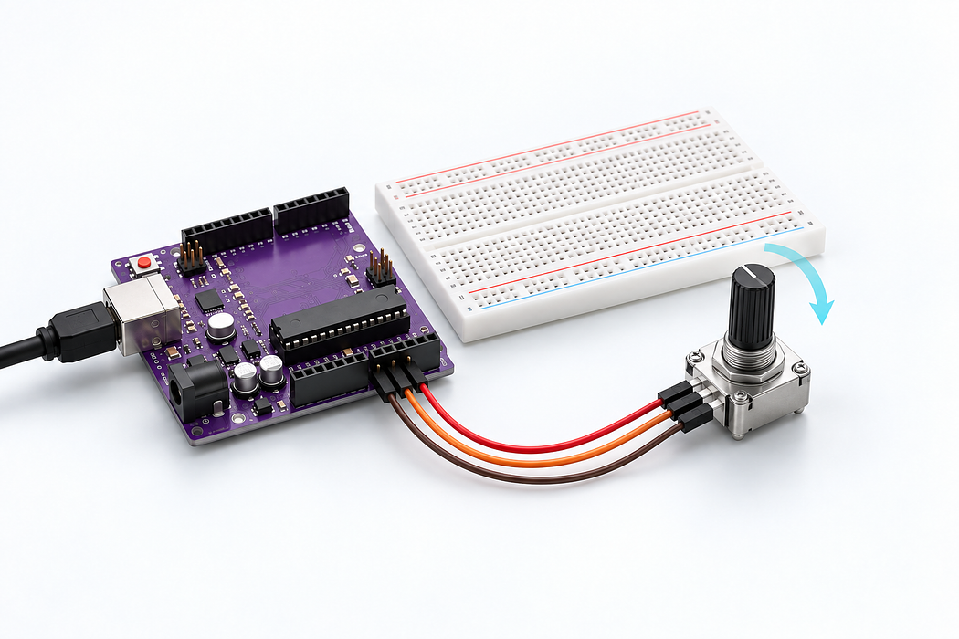 Read a rotary potentiometer