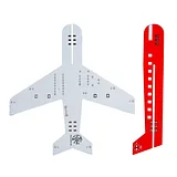 Flashing LED Airplane Soldering Kit - White & Red - Image 2