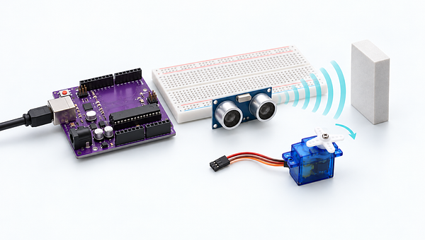 Control a servo with distance