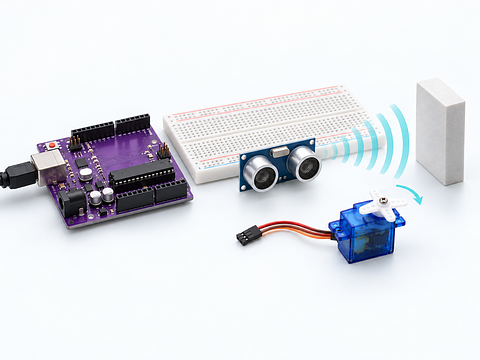 Control a servo with distance