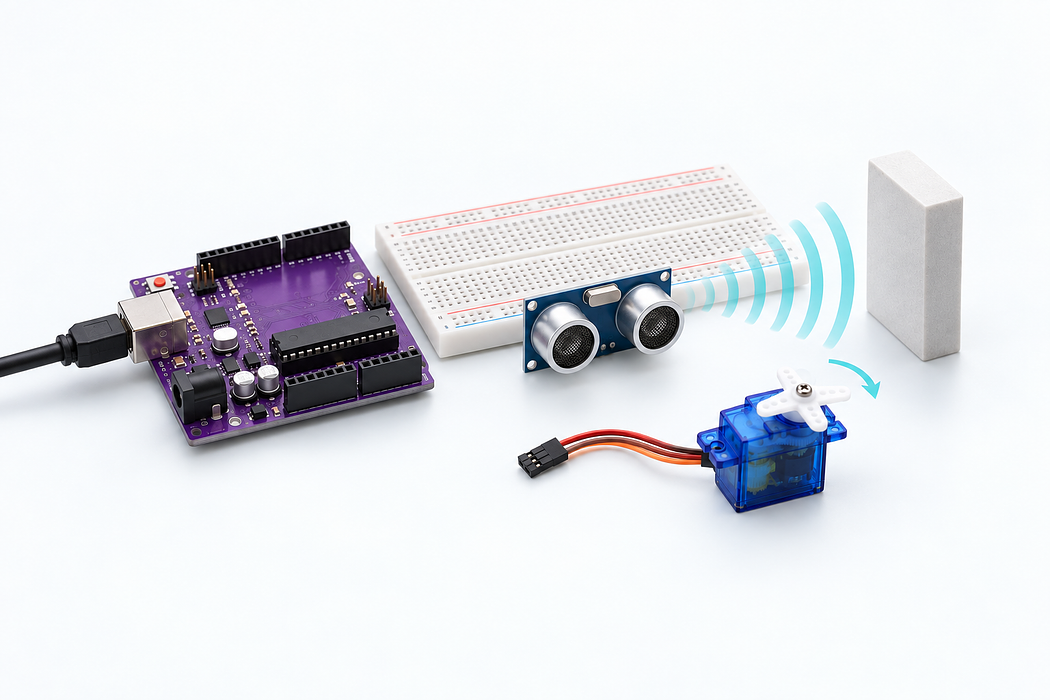 Control a servo with distance