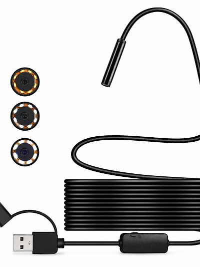 Waterproof 3m Mini USB Endoscope Inspection Camera 7mm Lens