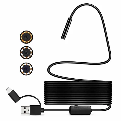 Waterproof 3m Mini USB Endoscope Inspection Camera 7mm Lens