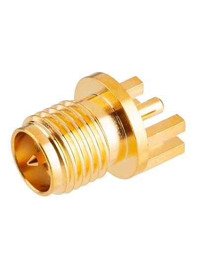 RP-SMA Female 0.8mm PCB Edge-Mount Connector