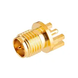 RP-SMA Female 0.8mm PCB Edge-Mount Connector - Image 1