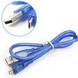 Blue 50cm Micro USB cable with Data Line for Micro:bit