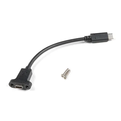 Panel Mount USB-C Extension Cable - 6