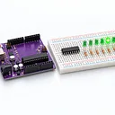 Control eight LEDs with a 74HC595