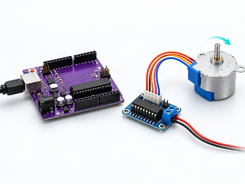 Turn a stepper with the ULN2003 board