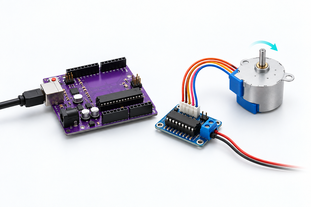 Turn a stepper with the ULN2003 board